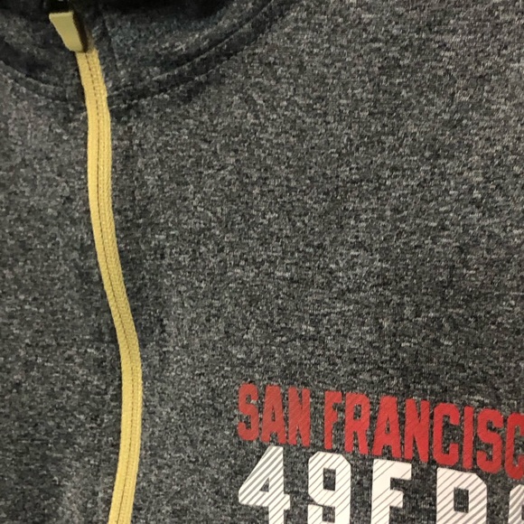 Men’s Sm SF 49ers 1/4 Zip Warm Up Top - Picture 2 of 6